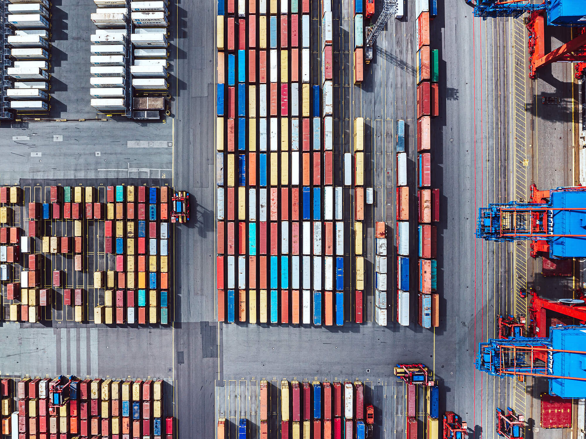 Luftaufnahme des Containerhafens in Hamburg 