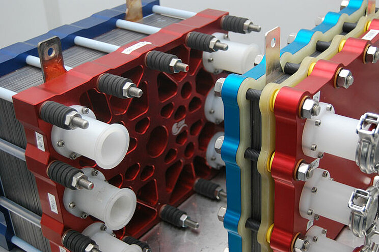 Explosionsmodell einer Brennstoffzelle