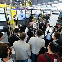 Studierende der DHBW Mannheim am baden-württembergischen Gemeinschaftsstand